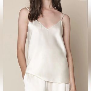 Sablyn Gloria Silk Tank Ivory size XS